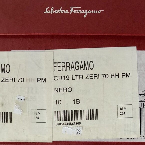 Salvatore Ferragamo Women's Zeri Pointed-Toe Leather Bow Pumps Black - Picture 10 of 12